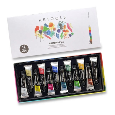 Estojo Tinta Aquarela Bisnaga C/12 6ml Misci 610610 Artools